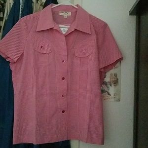 Red & white Gingham Blouse